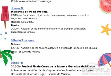 Azuaga arranca junio con cultura, música, talleres y deporte para todas las edades