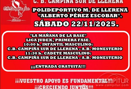 C.B. Campiña Sur de Llerena agenda fin de semana con el descanso del Sénior 